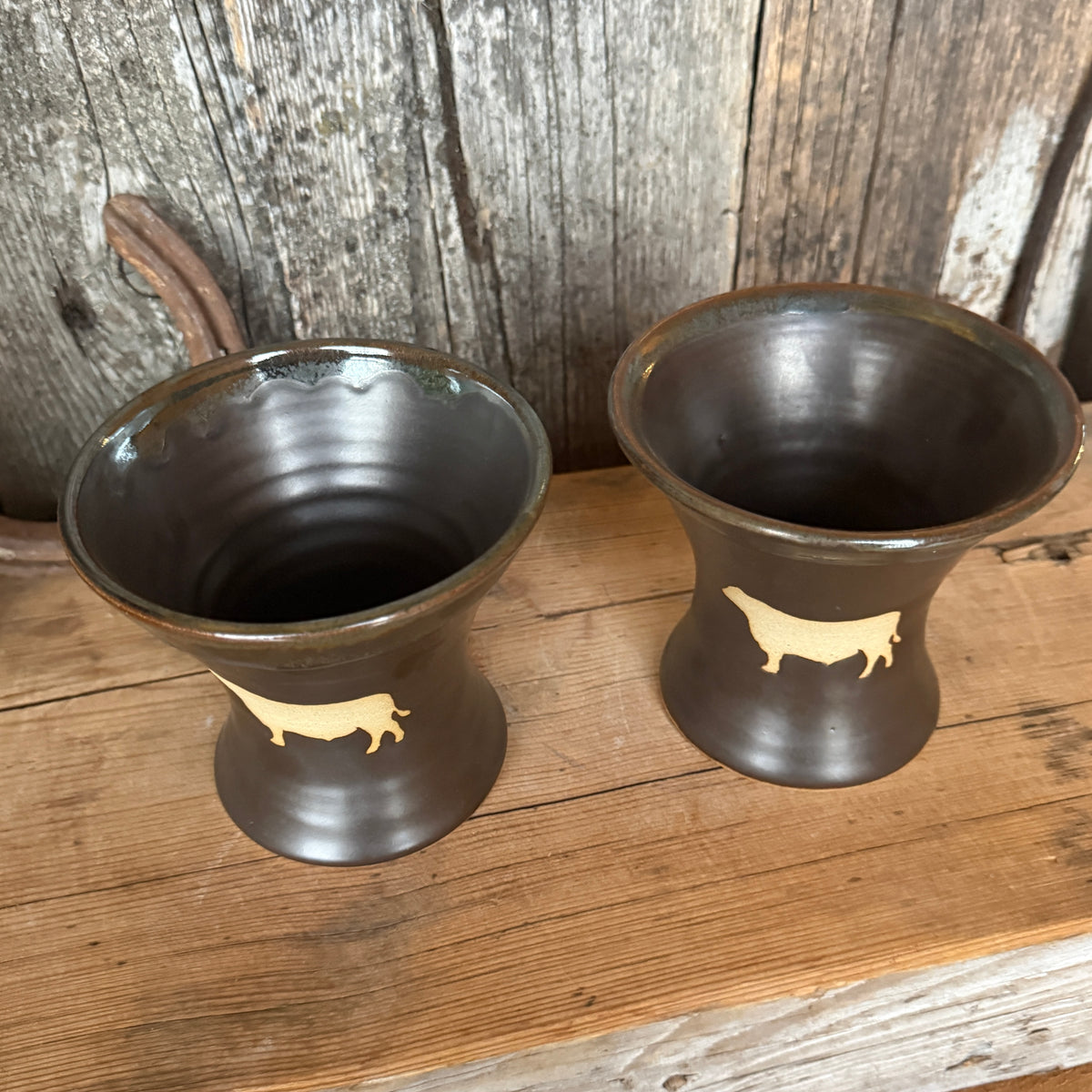 Margtini Cup Set of 2 - Leather Cattle