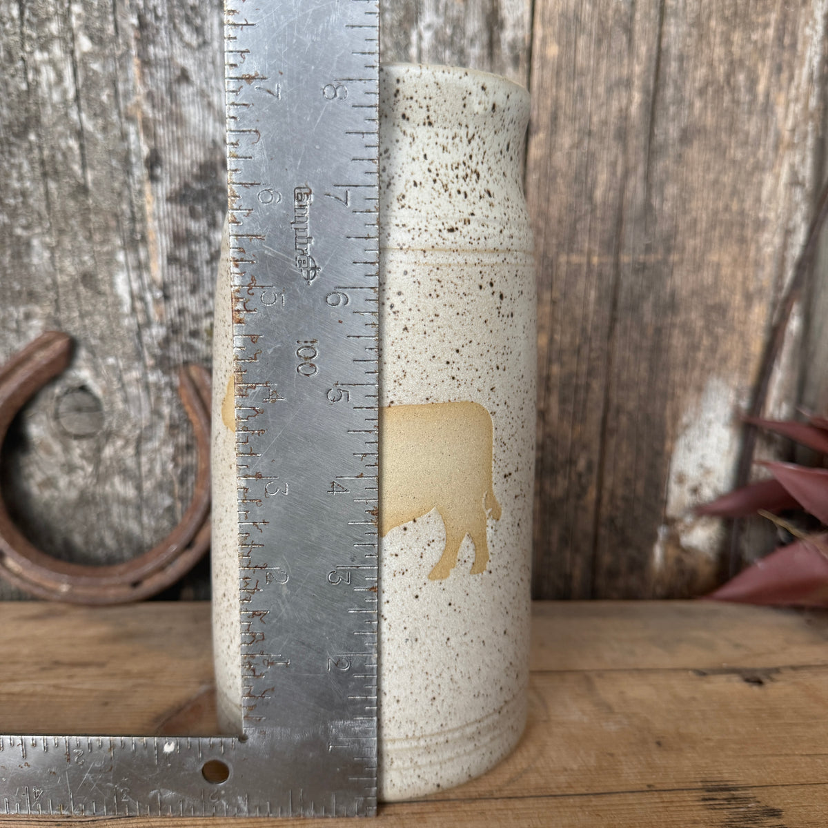 Vase 8” Speckle Park Bull