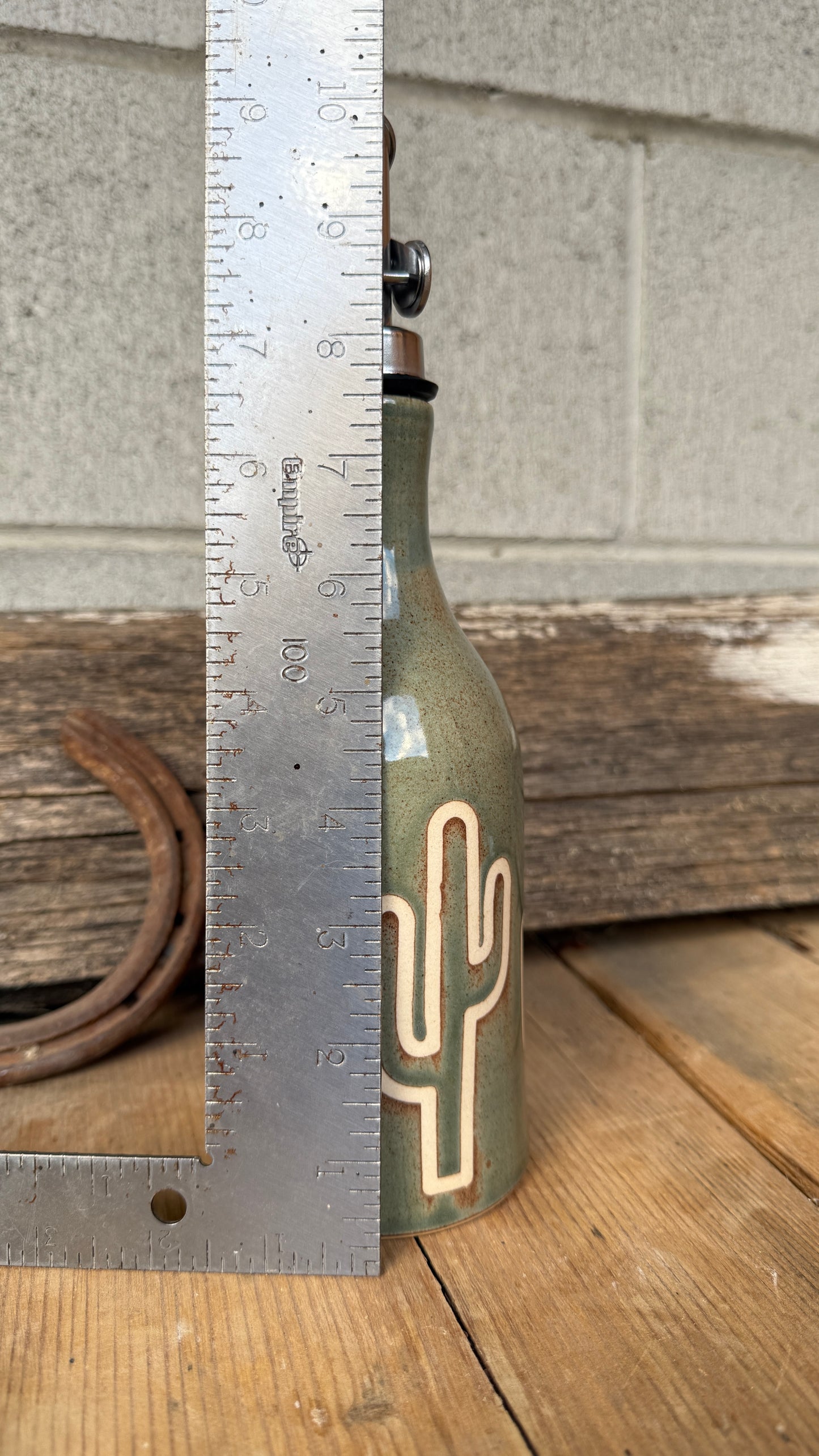 Set- Cactus Oil Bottle and spoon rest