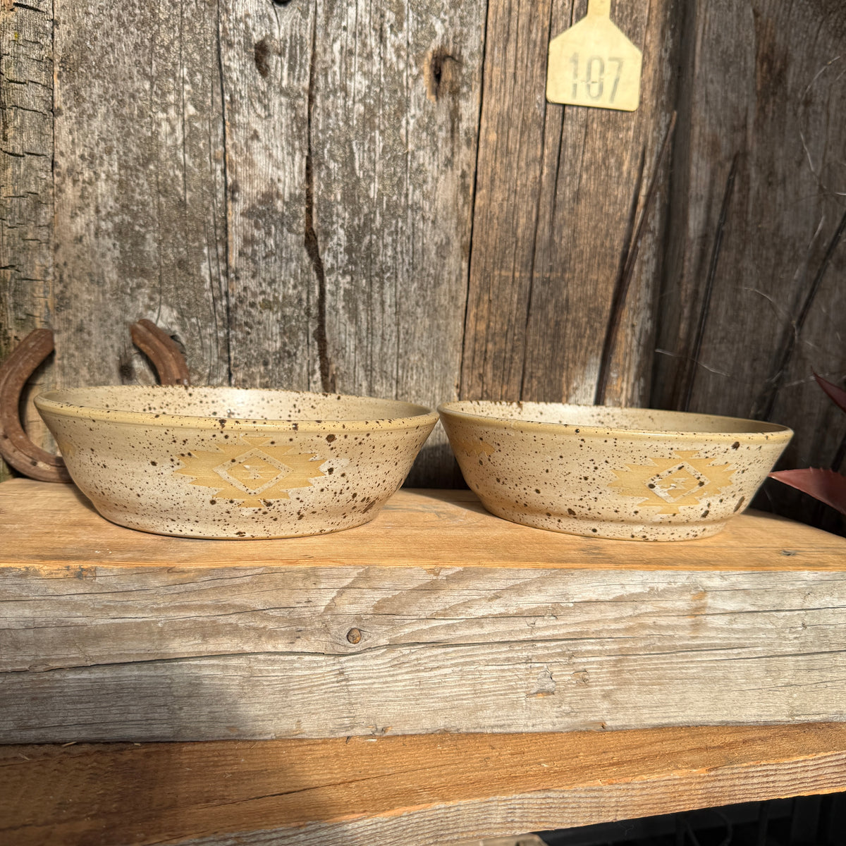 Girl Dinner Bowl/Plate Set of Large and Medium