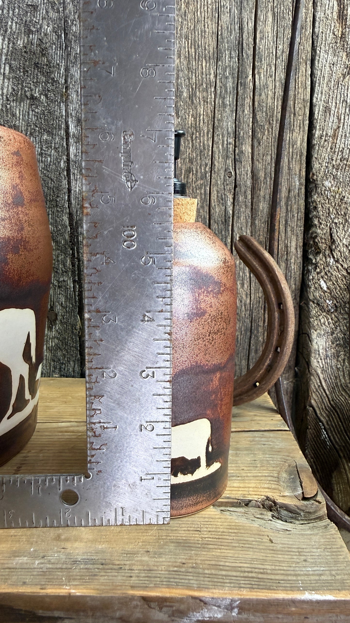 Kitchen Utensil Crock and soap dispenser - Cow Boss Copper