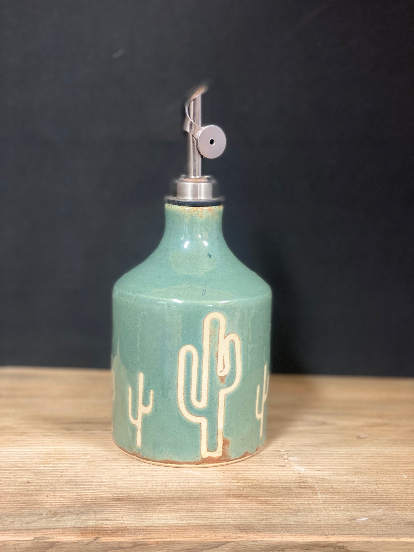 Cactus Oil Bottle - Sage