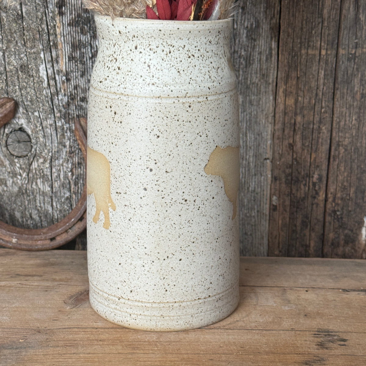 Vase 8” Speckle Park Bull