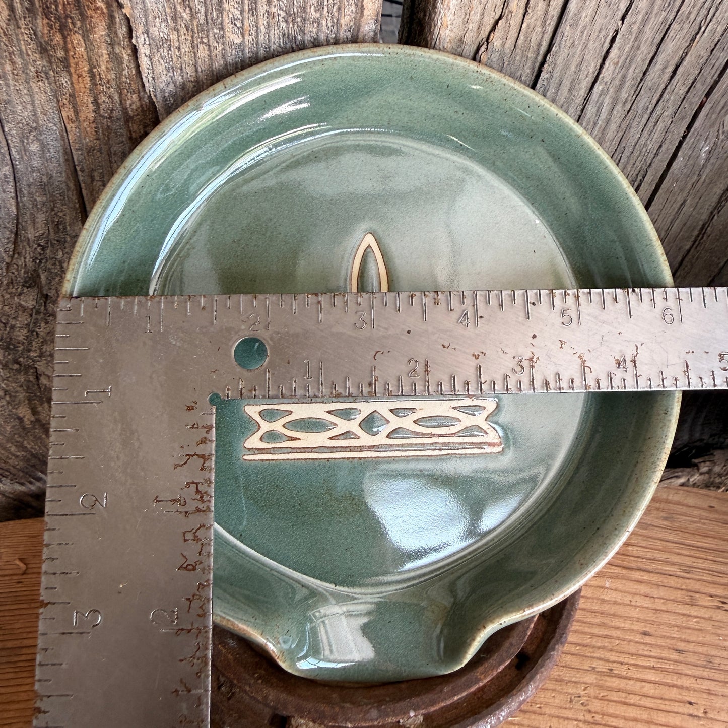 Kitchen Utensil Crock, soap, dispenser and Oil Bottle - Sagebrush Boot Stitch