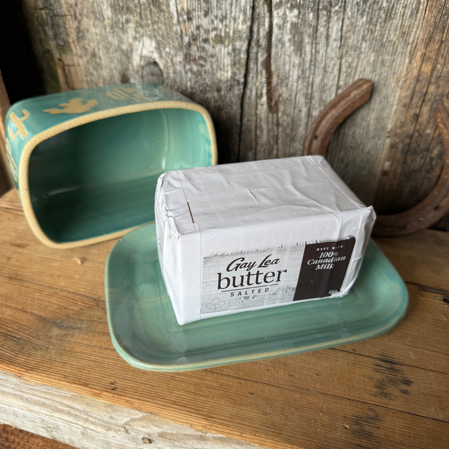 Butter Dish cactus Tiffany Turquoise