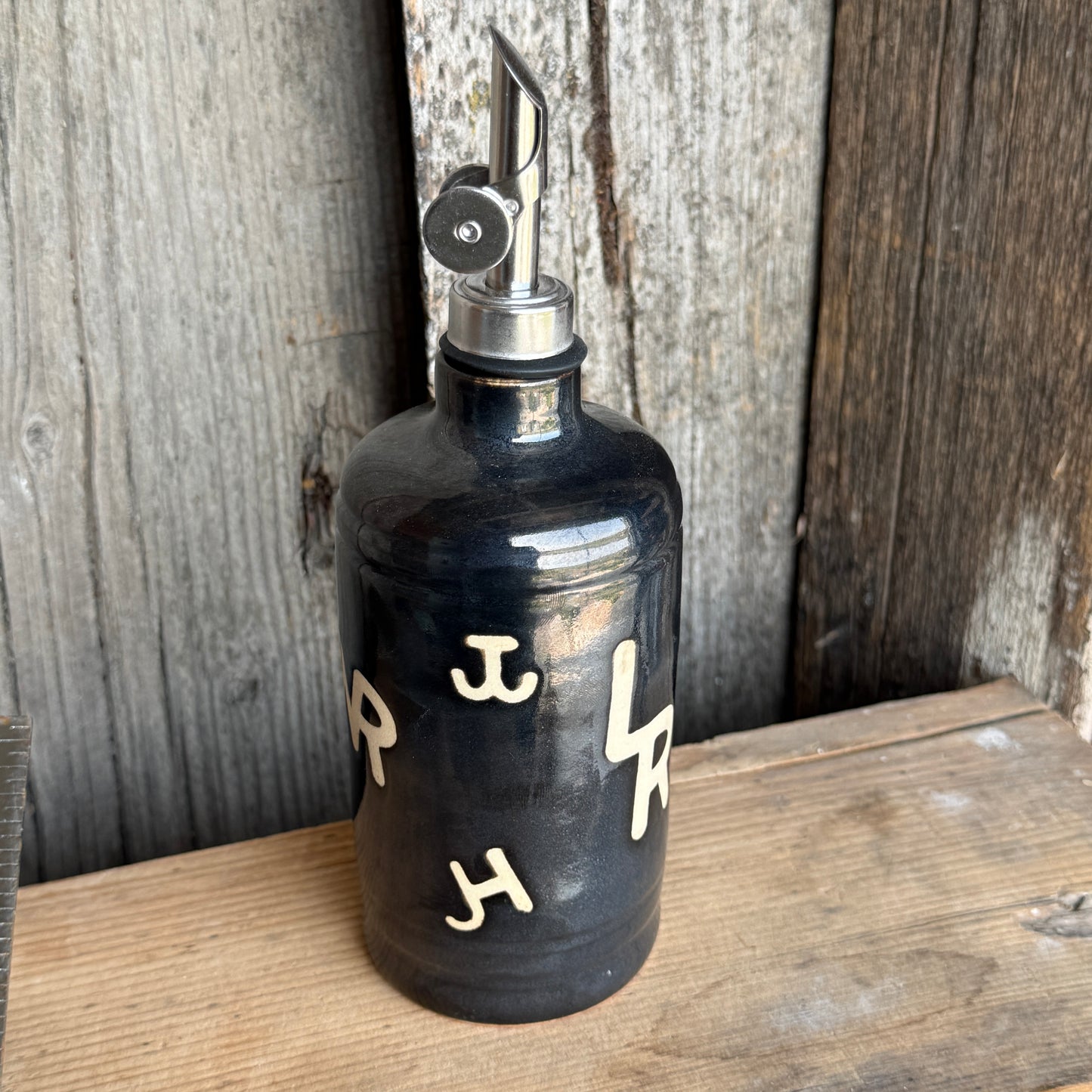 Oil Bottle -  Branded  - Gunmetal