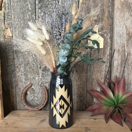 Vase Gunmetal Southwestern