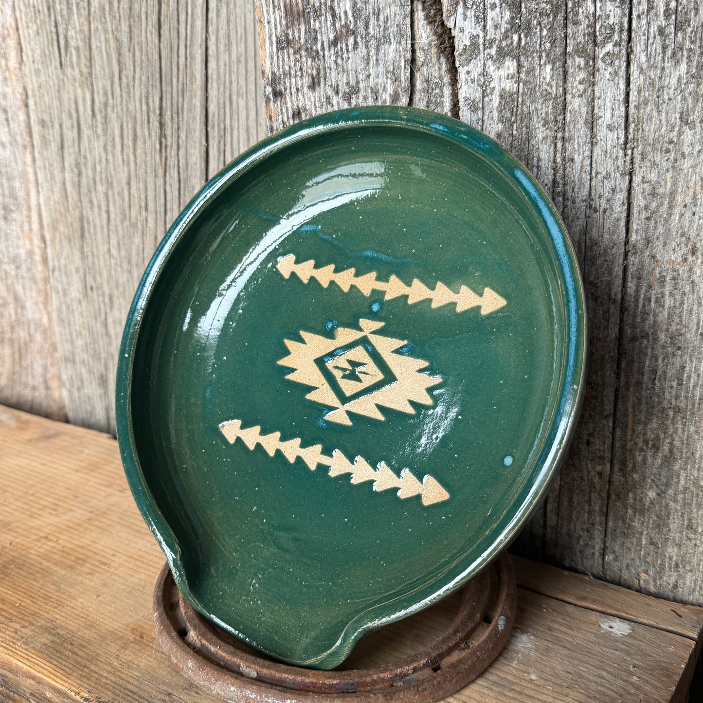 Spoon Rest - Southwestern Turquoise Green