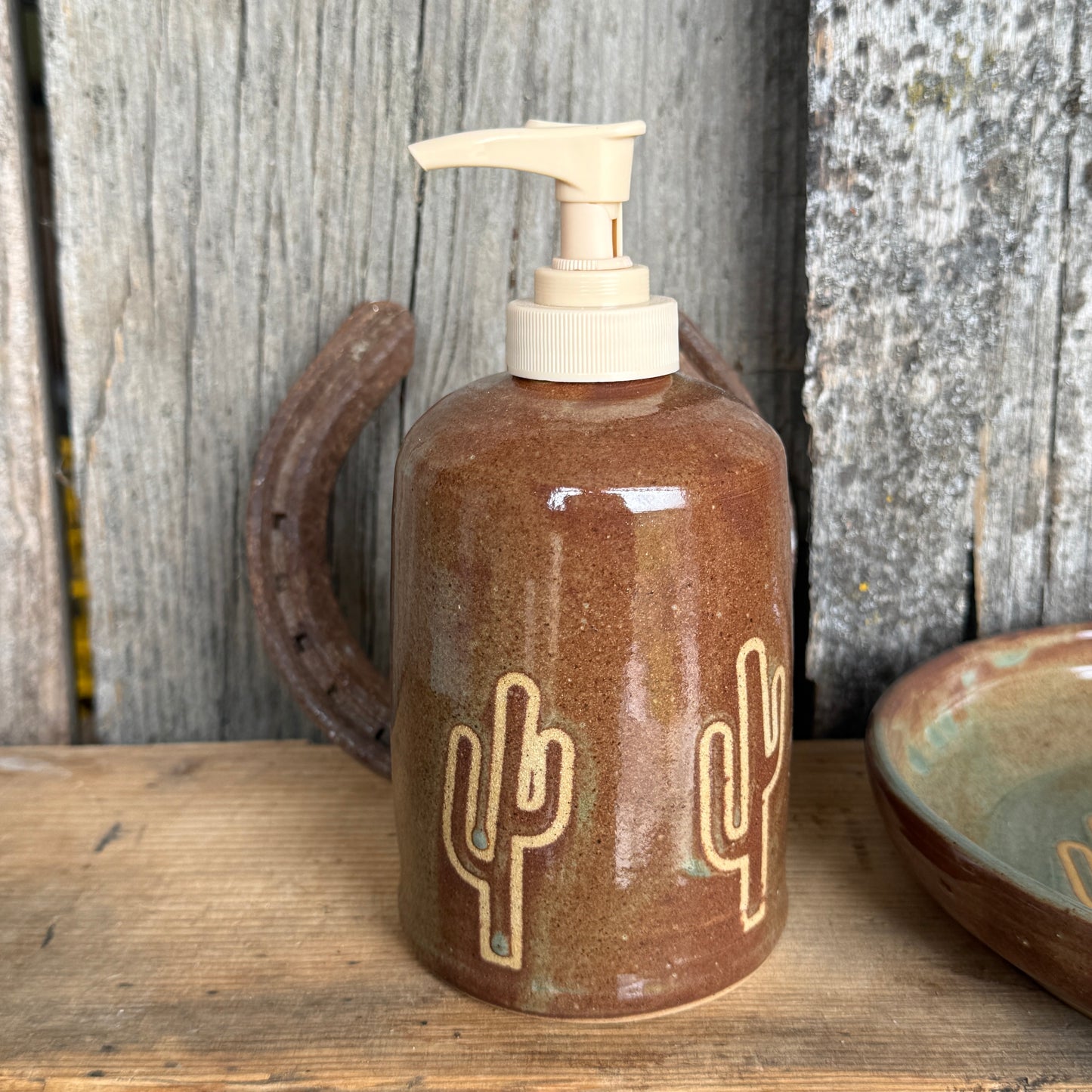 Spoon Rest and Soap Dispenser- Cactus Sagebrush