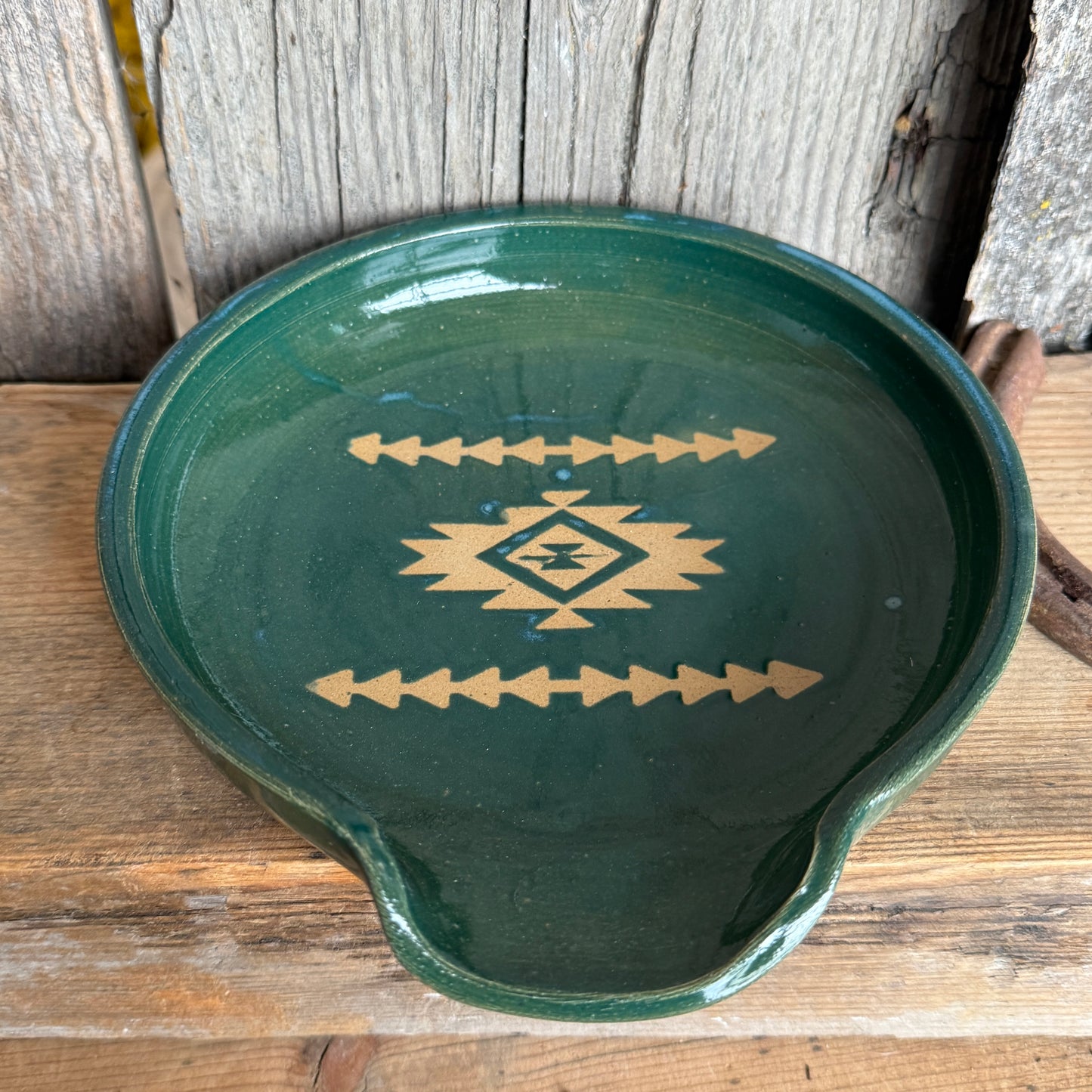 Spoon Rest - Southwestern Turquoise Green