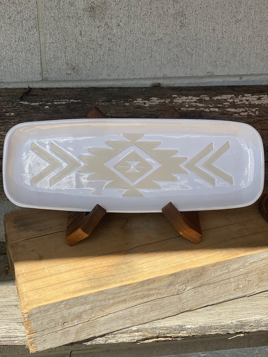 15” Platter in white