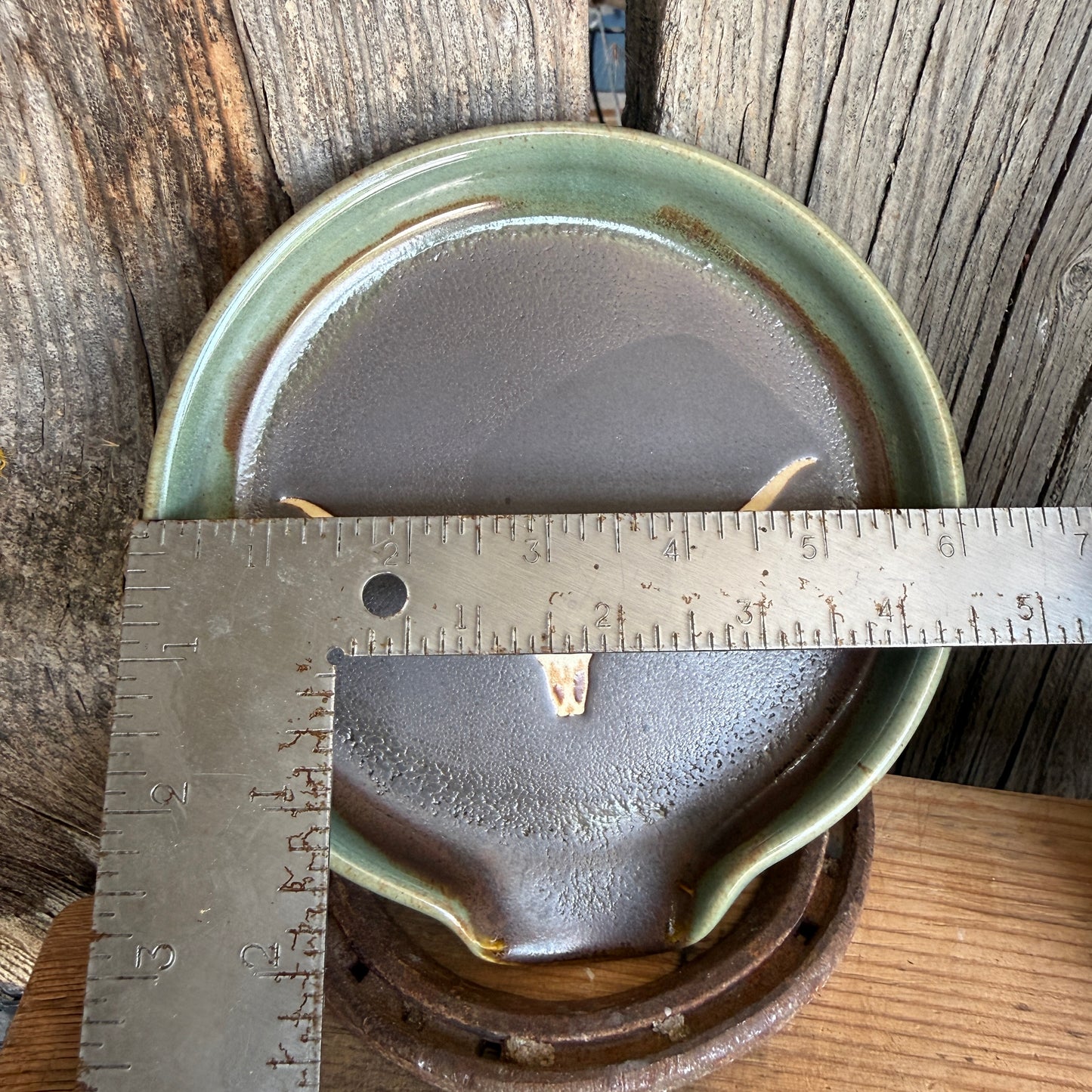 Soap dispenser and spoon rest -  skull Sagebrush and Leather