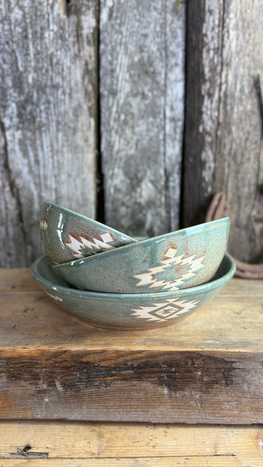 Girl Dinner - Plate/ Bowl set of 3 Southwestern