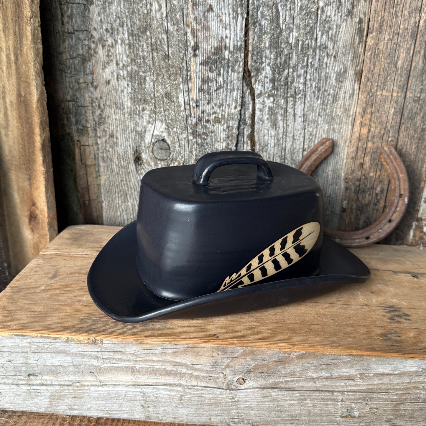 Cowboy Hat Butter Dish 2