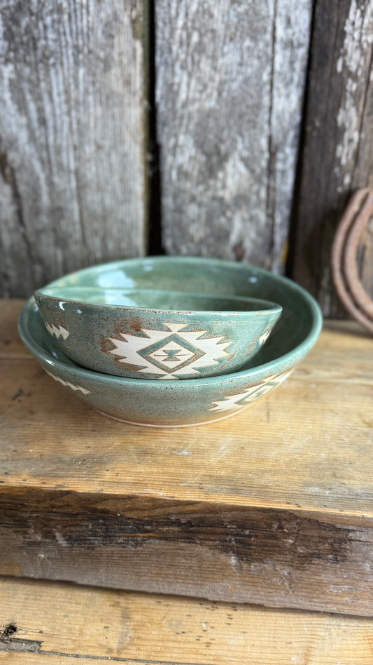 Girl Dinner Bowl/Plate Set of 2