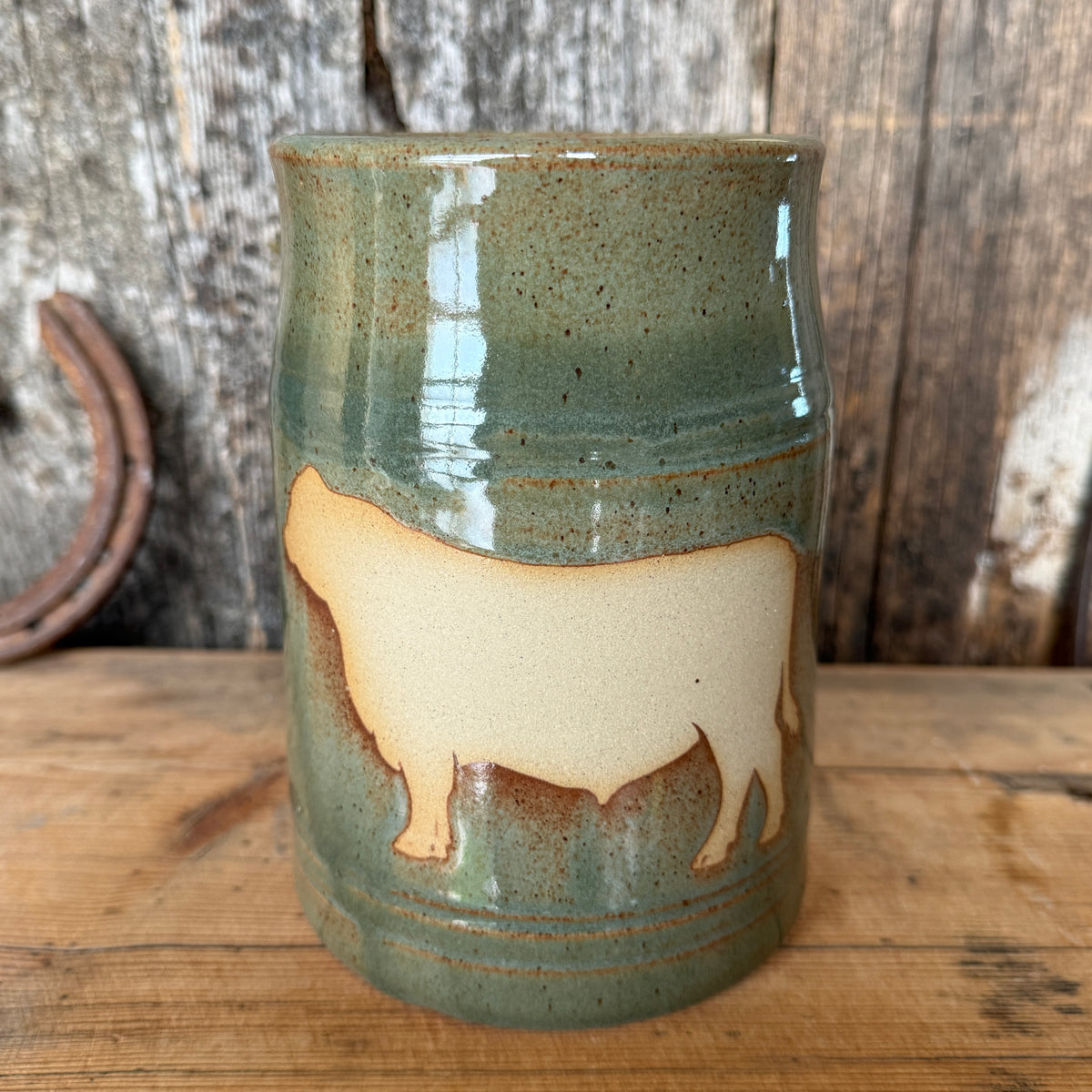 Vase Cattle Southwestern