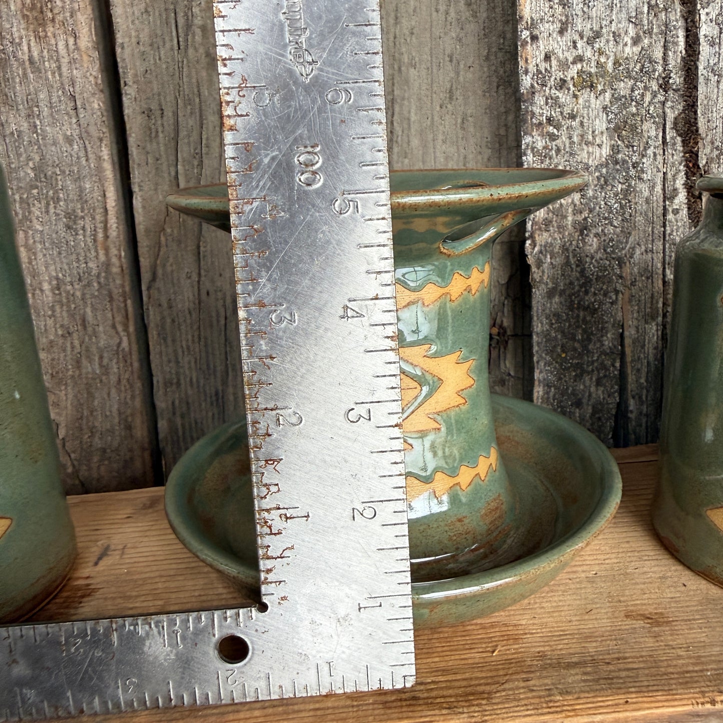 Bathroom Set of 3 - Soap Bottle, canister, and toothbrush holder - Southwestern Sagebrush