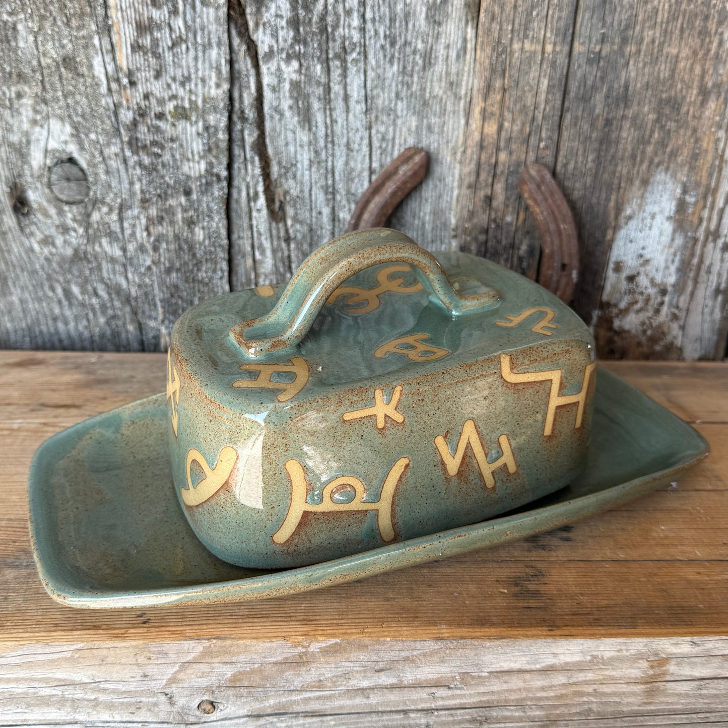 Butter Dish Sagebrush Branded