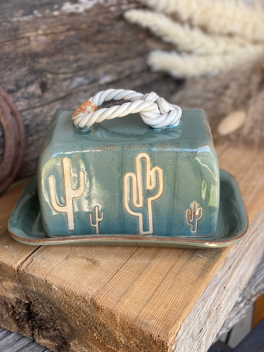 Butter Dish - Rope Honda Sagebrush Cactus