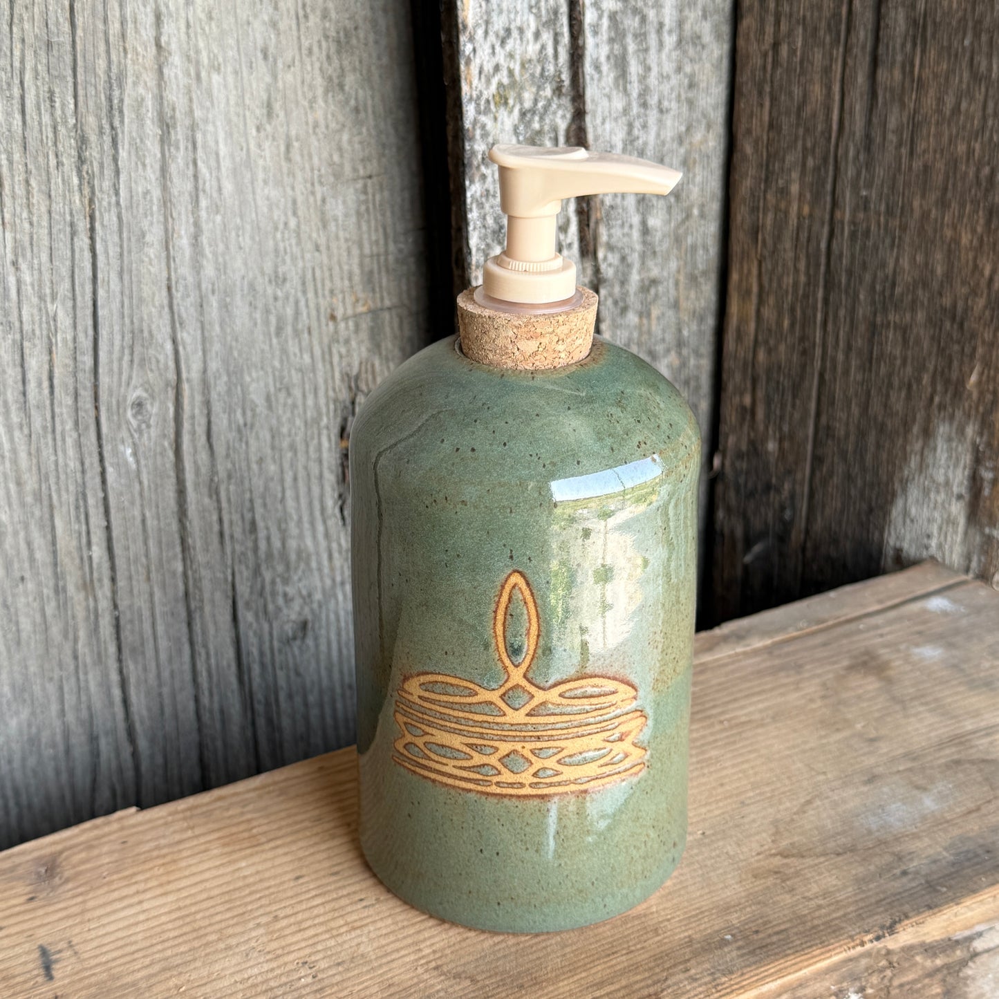 Soap Bottle - Bootstitch : sagebrush patina