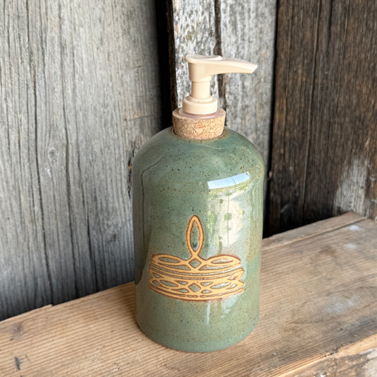 Soap Bottle - Bootstitch : sagebrush patina