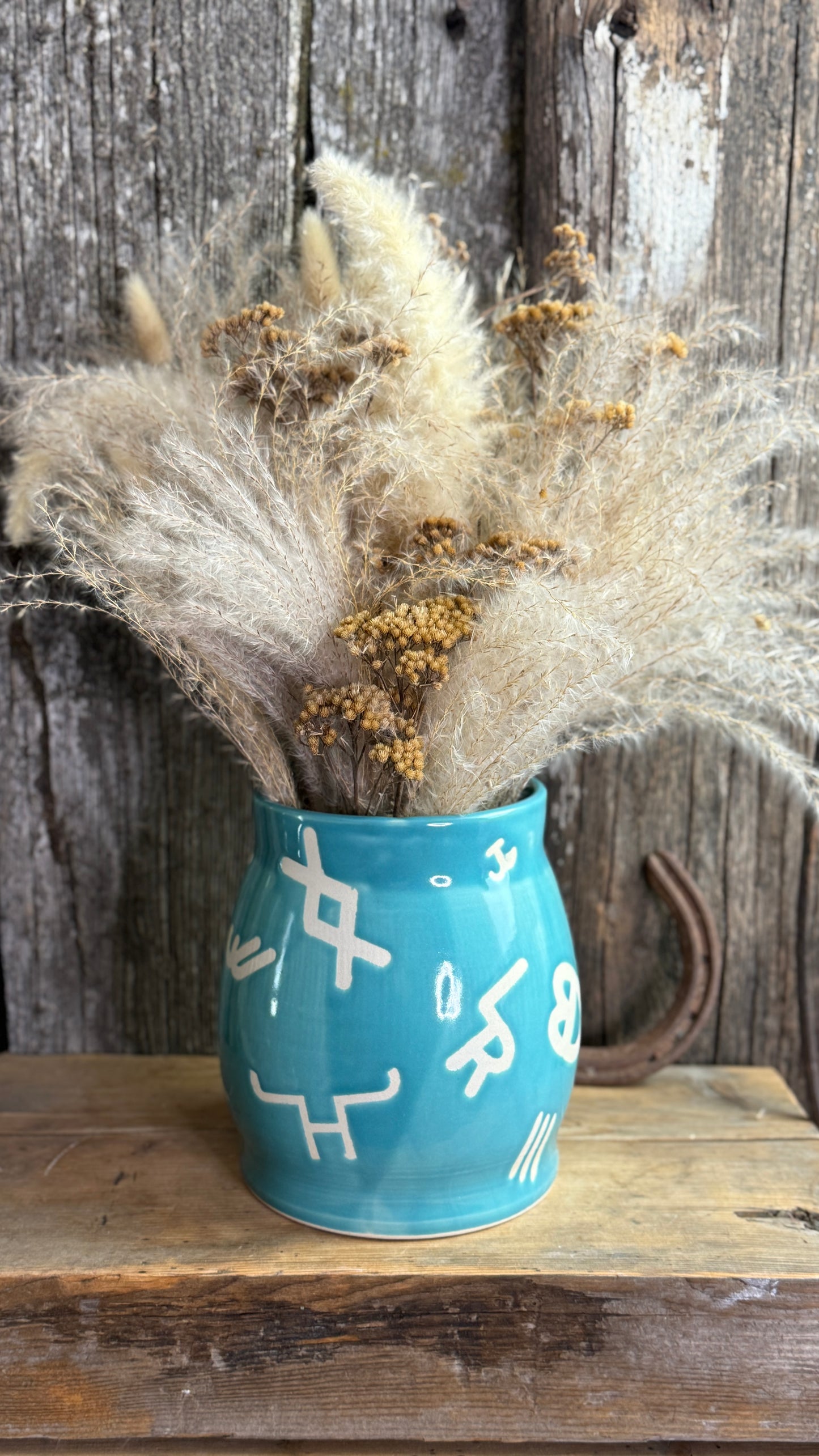 Kitchen Utensil Crock and oil bottle  dispenser - Tiffany Turquoise