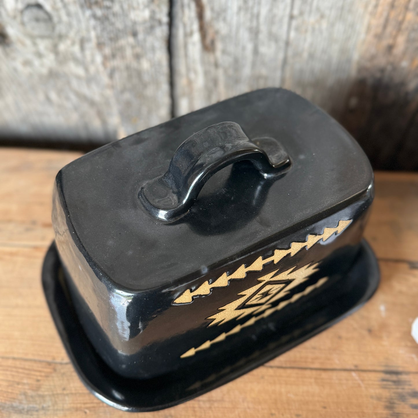 Butter Dish Gunmetal Southwestern (2)