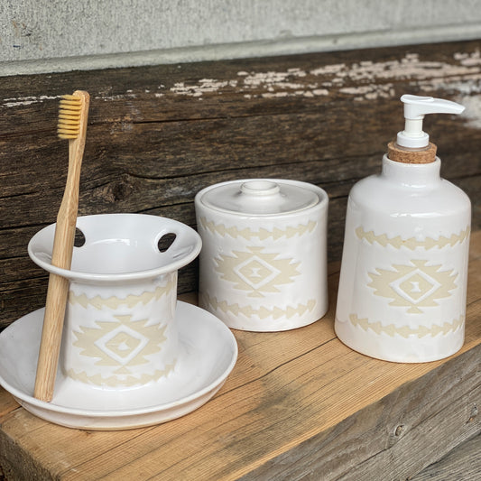 Bathroom set of 3 white