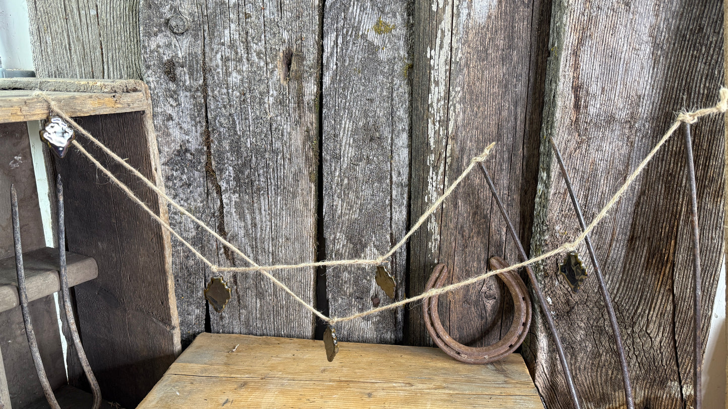 Cowboy Christmas ornament and garland bundle