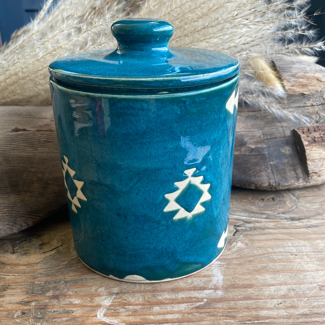 Southwestern Canister Turquoise