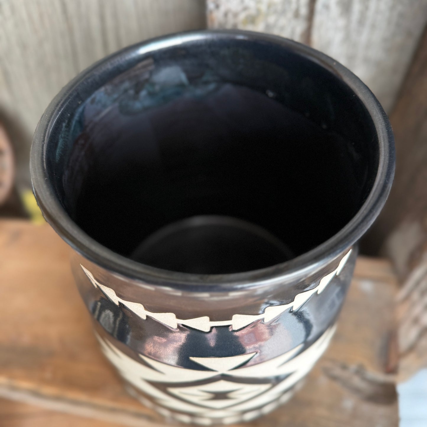 Kitchen Utensil Crock, spoon rest and soap dispenser- gunmetal southwestern