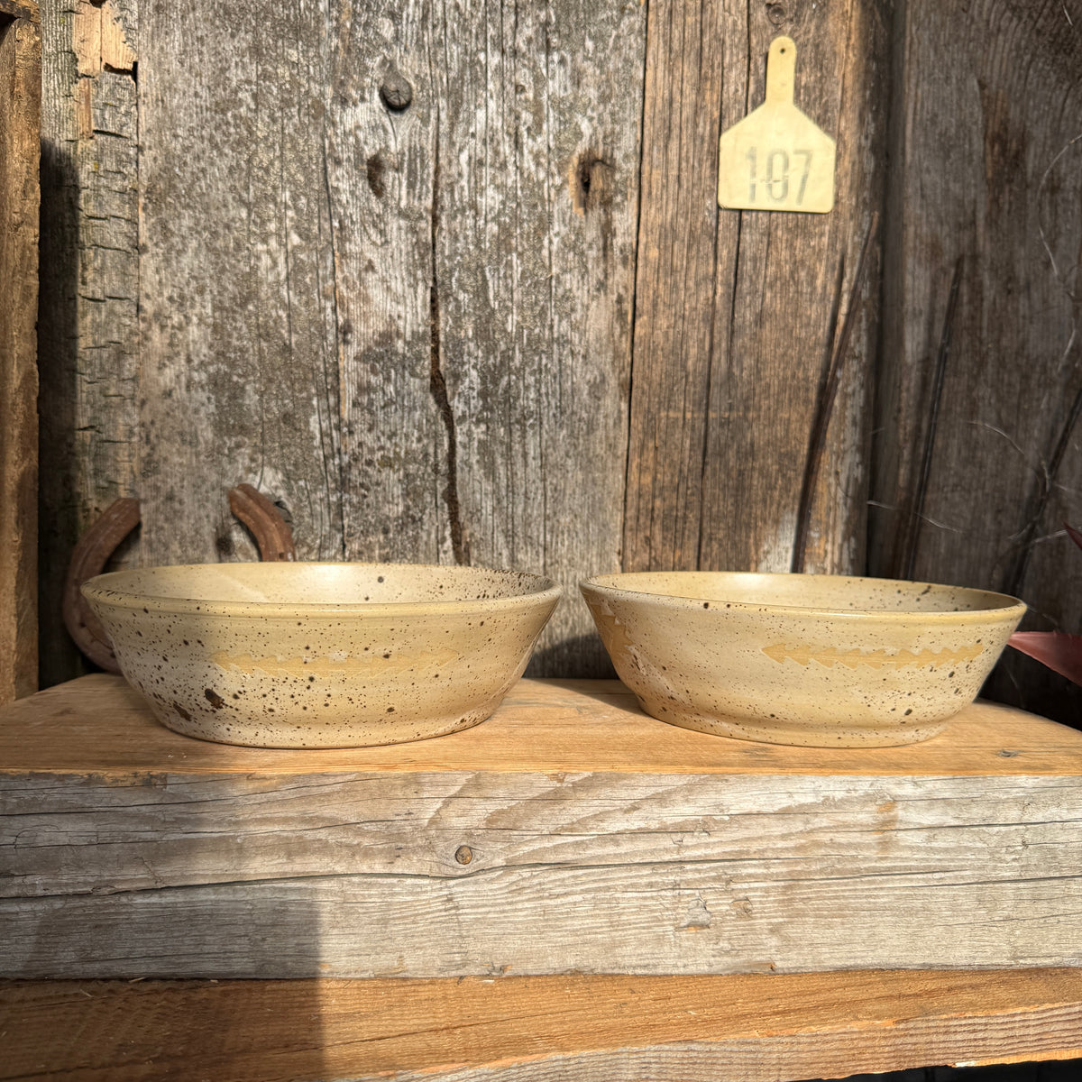 Girl Dinner Bowl/Plate Set of Large and Medium