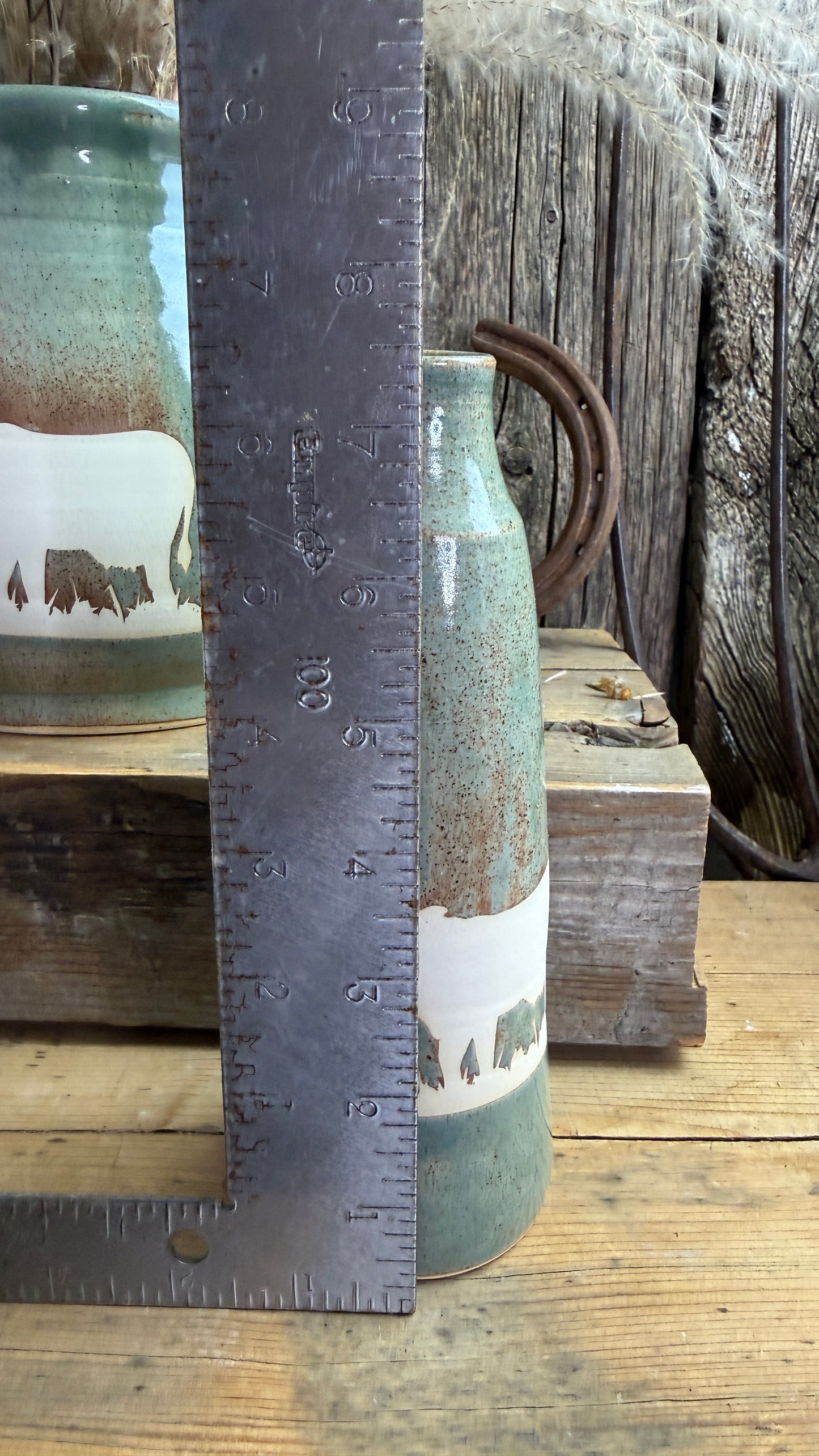 Kitchen Utensil Crock and oil bottle  -