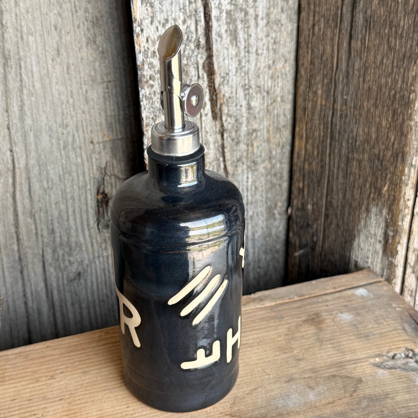 Oil Bottle -  Branded  - Gunmetal
