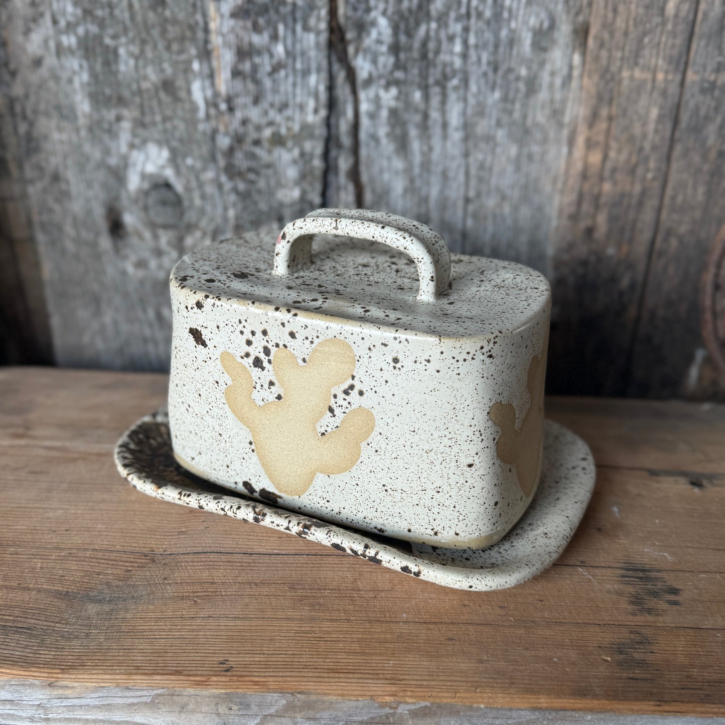 Butter Dish Speckle Park prickly pear