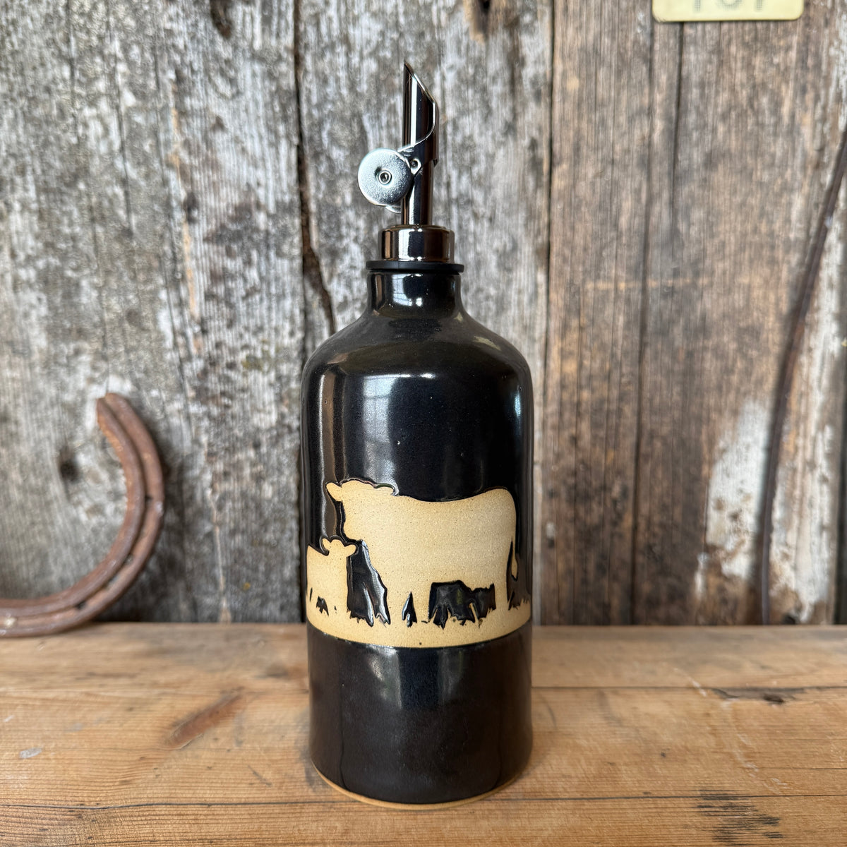 Oil Bottle  - Gunmetal Cattle