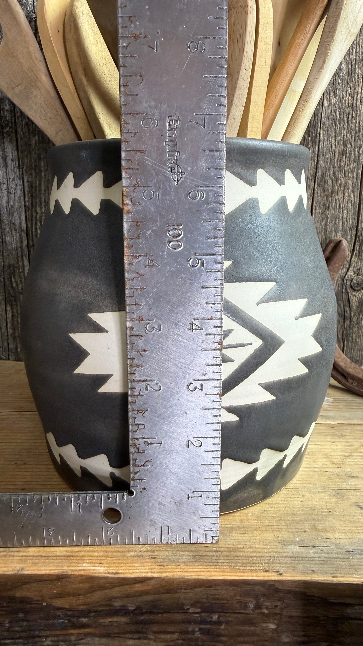 Kitchen Utensil Crock and soap dispenser - River Rock