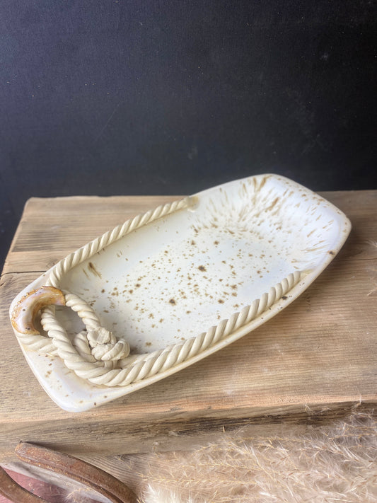 11” Rope Platter in Birch tree