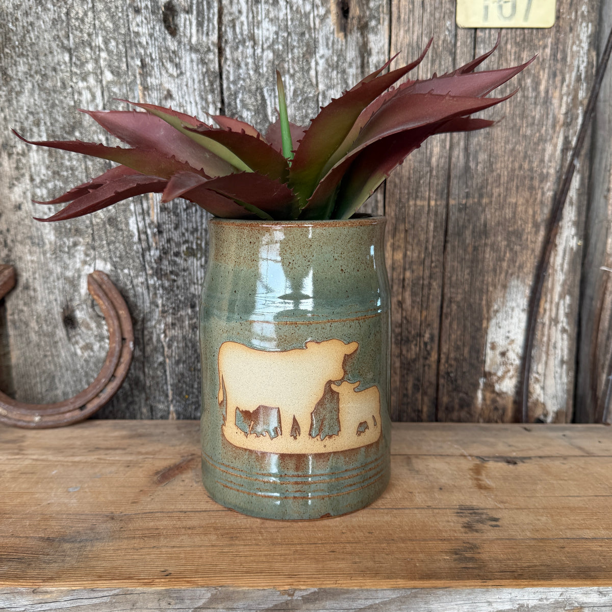 Vase Cattle Southwestern