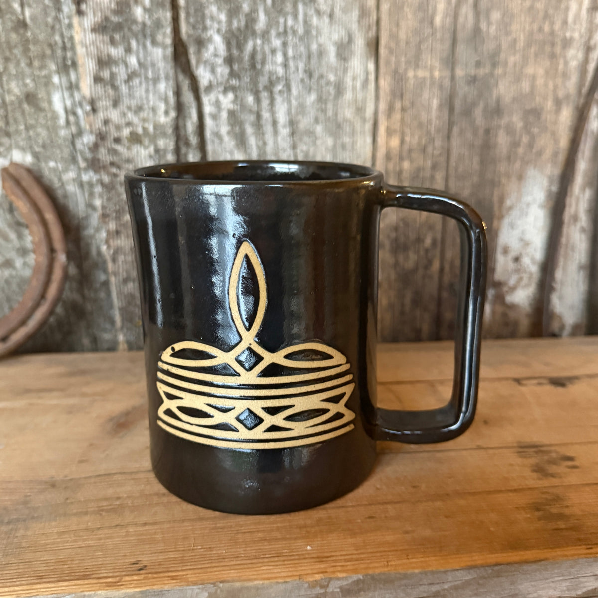 Coffee Mug - Gunmetal Bootstitch