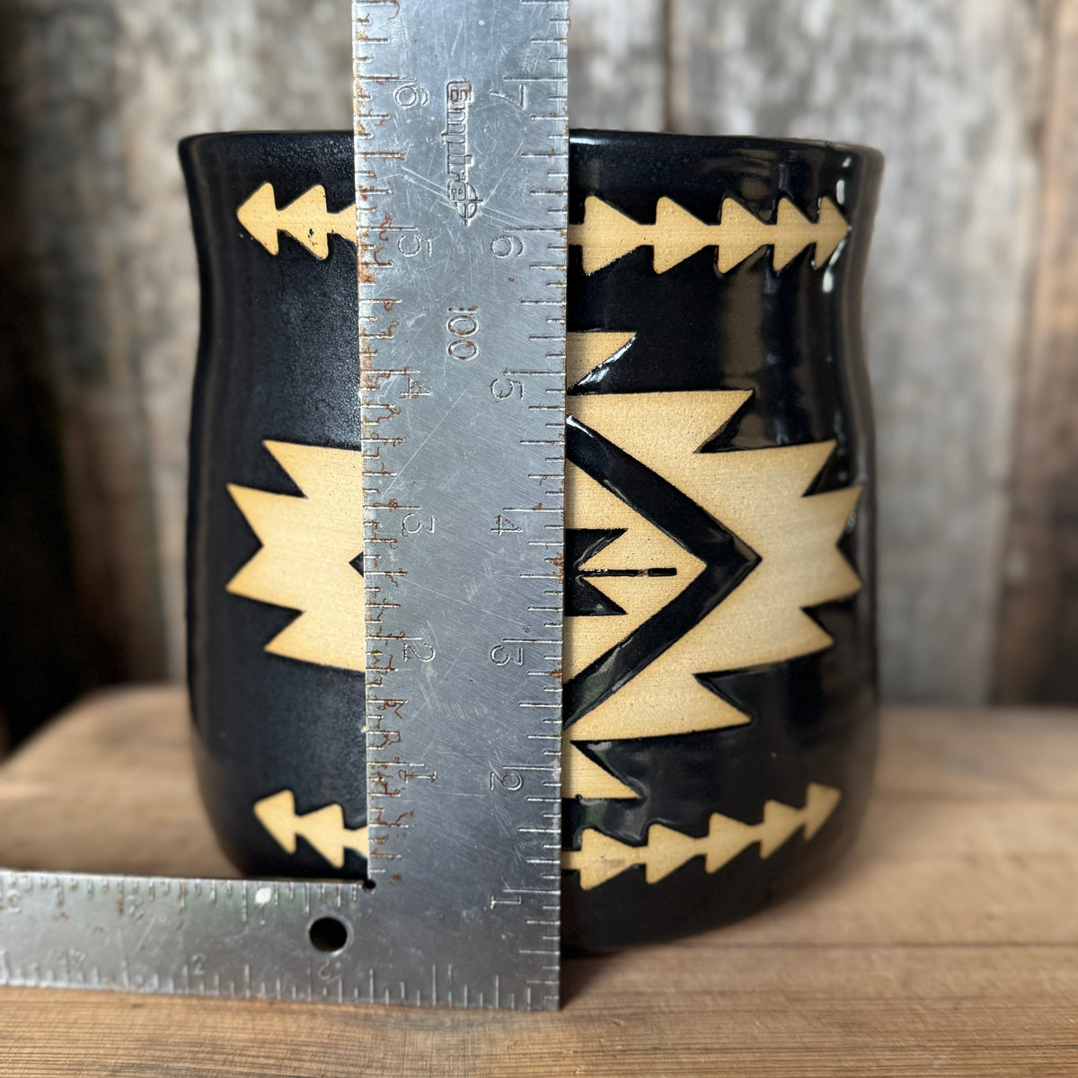 Kitchen Utensil Crock,and Oil Bottle - Gunmetal Southwestern