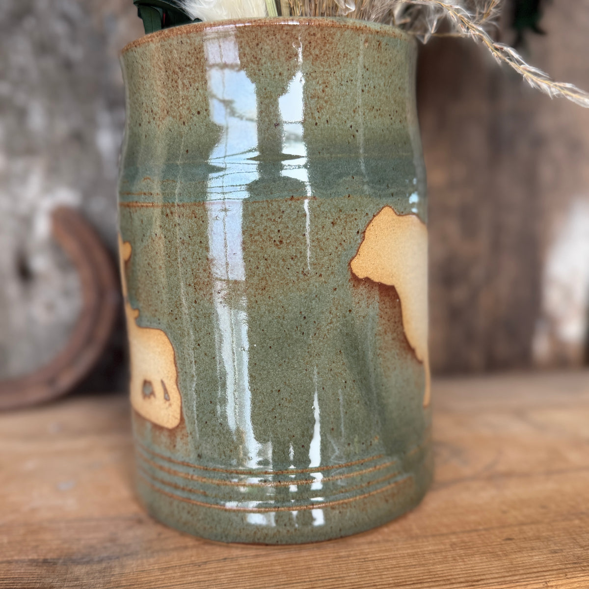 Vase Cattle Southwestern