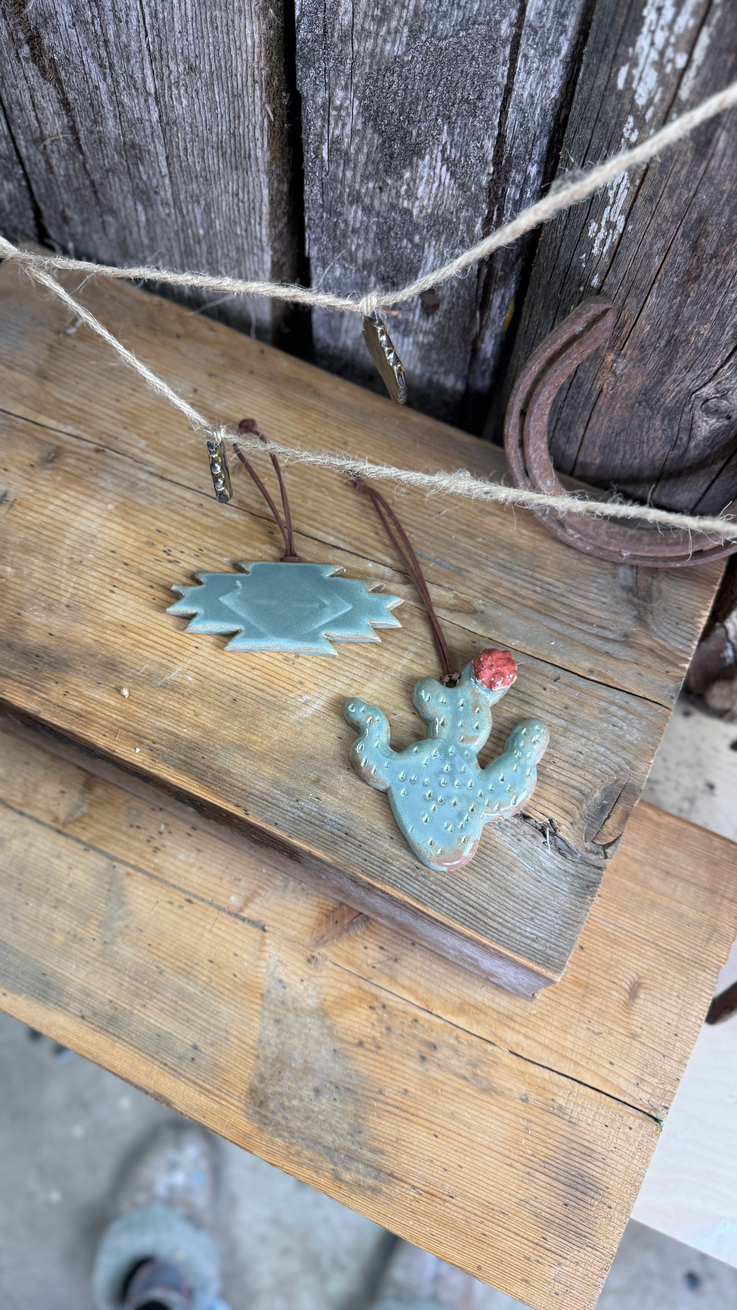 Cowboy Christmas ornament and garland bundle