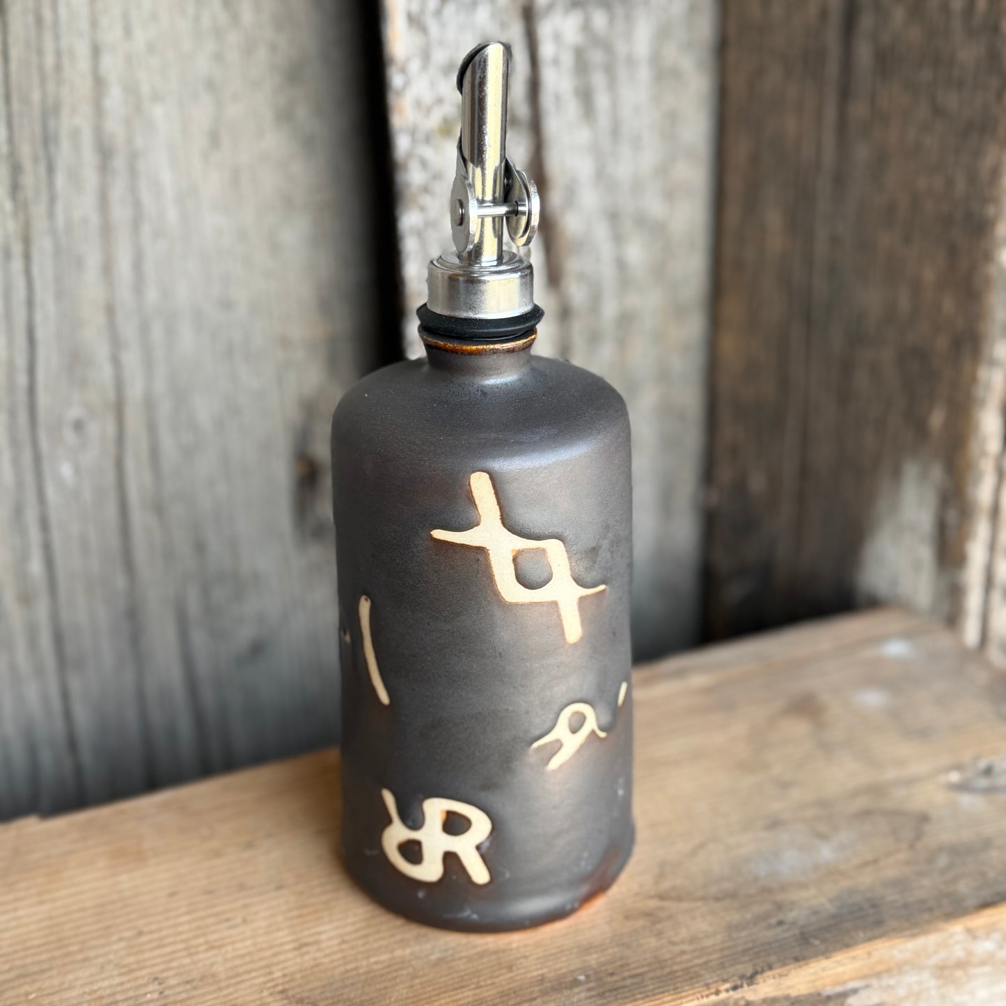 Oil Bottle -  Branded - Leather