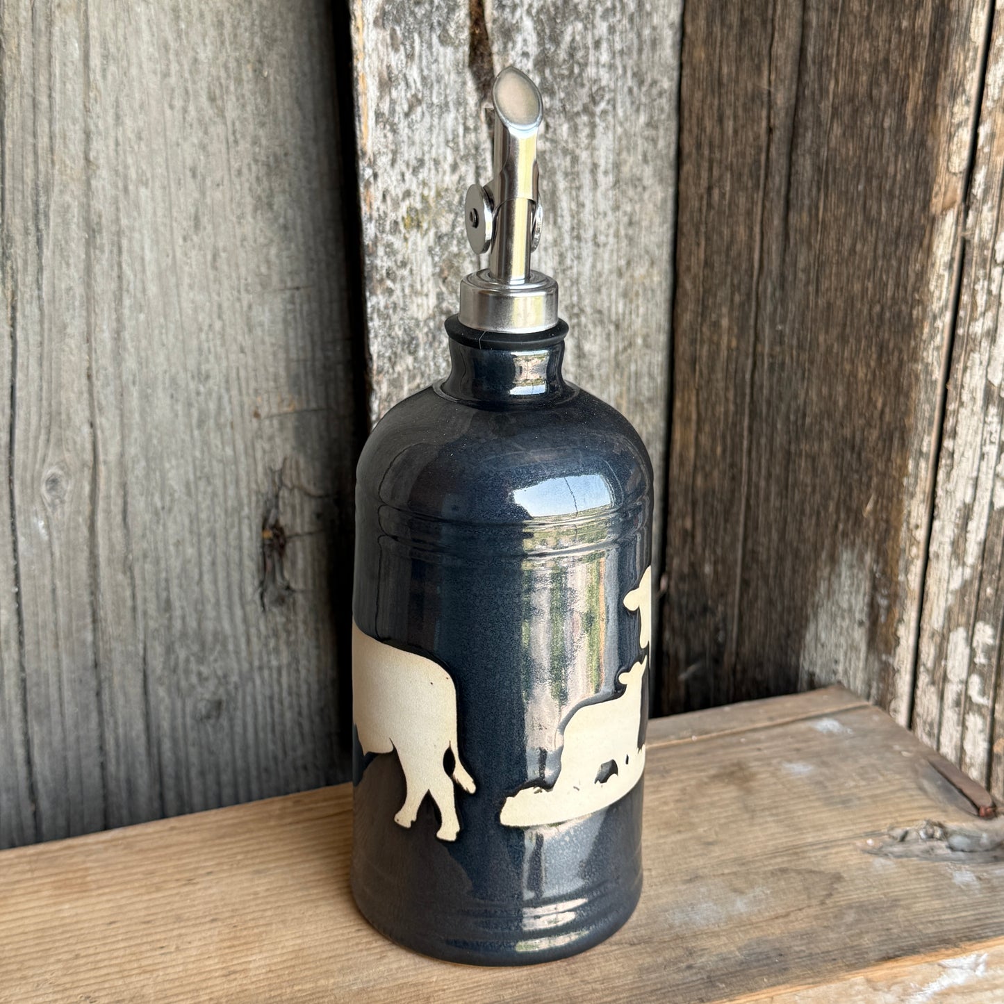 Oil Bottle -  Cattle - Gunmetal