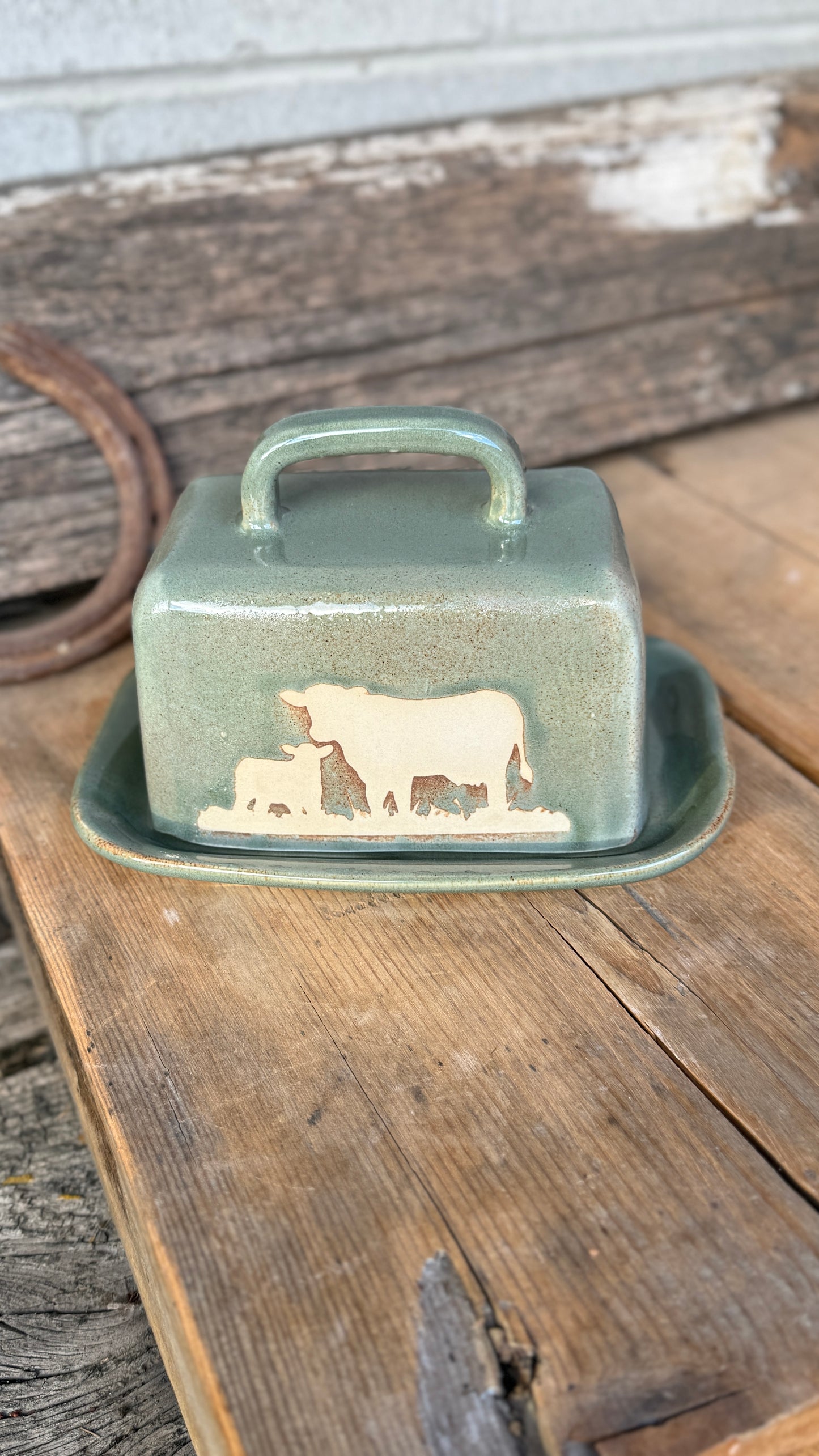 Butter Dish - Sagebrush Cow Calf