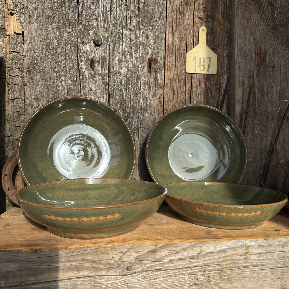 Girl Dinner Bowl/Plate Set of 4 medium