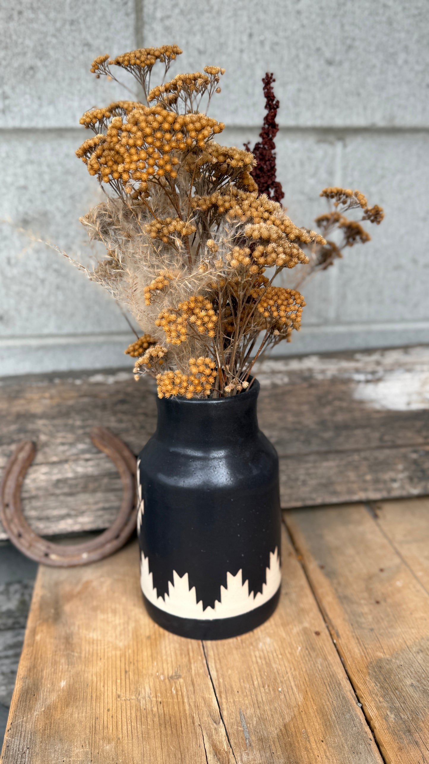 Vase - Southwestern - Black 6.5”