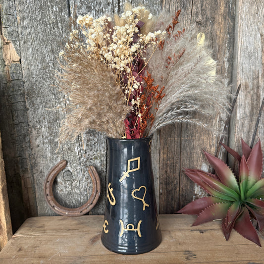 Vase Gunmetal Branded
