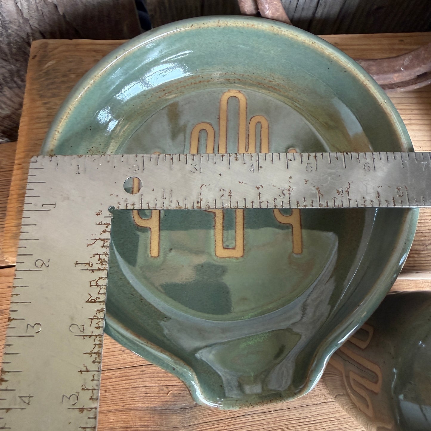 Kitchen Utensil Crock, spoon rest and Oil Bottle - Cactus Sagebrush